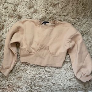 Cropped corset sweater